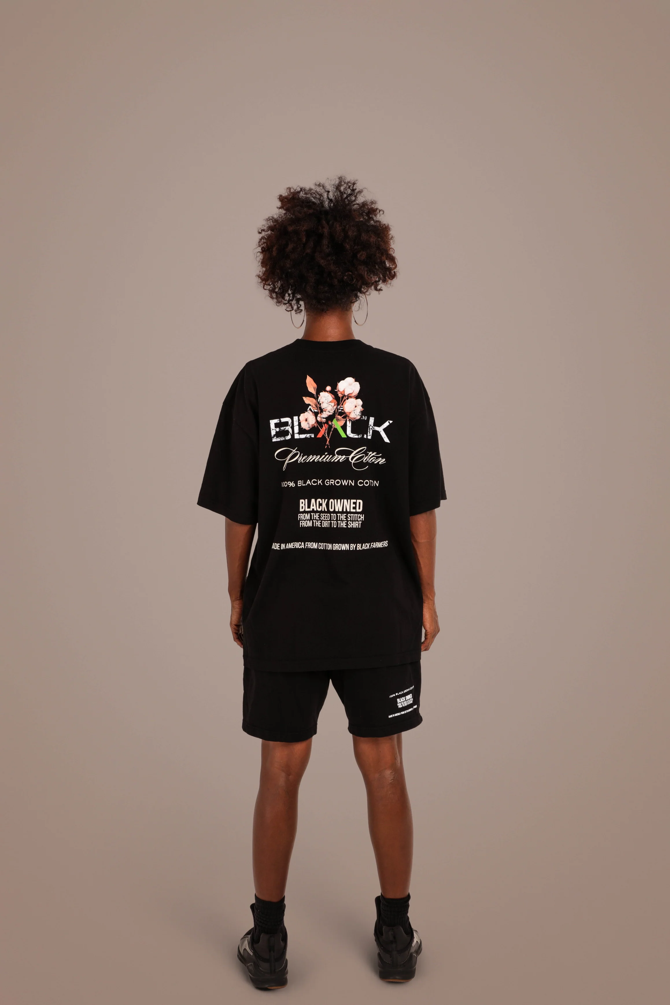 Actively Black Cotton Logo Shirt - Image 4