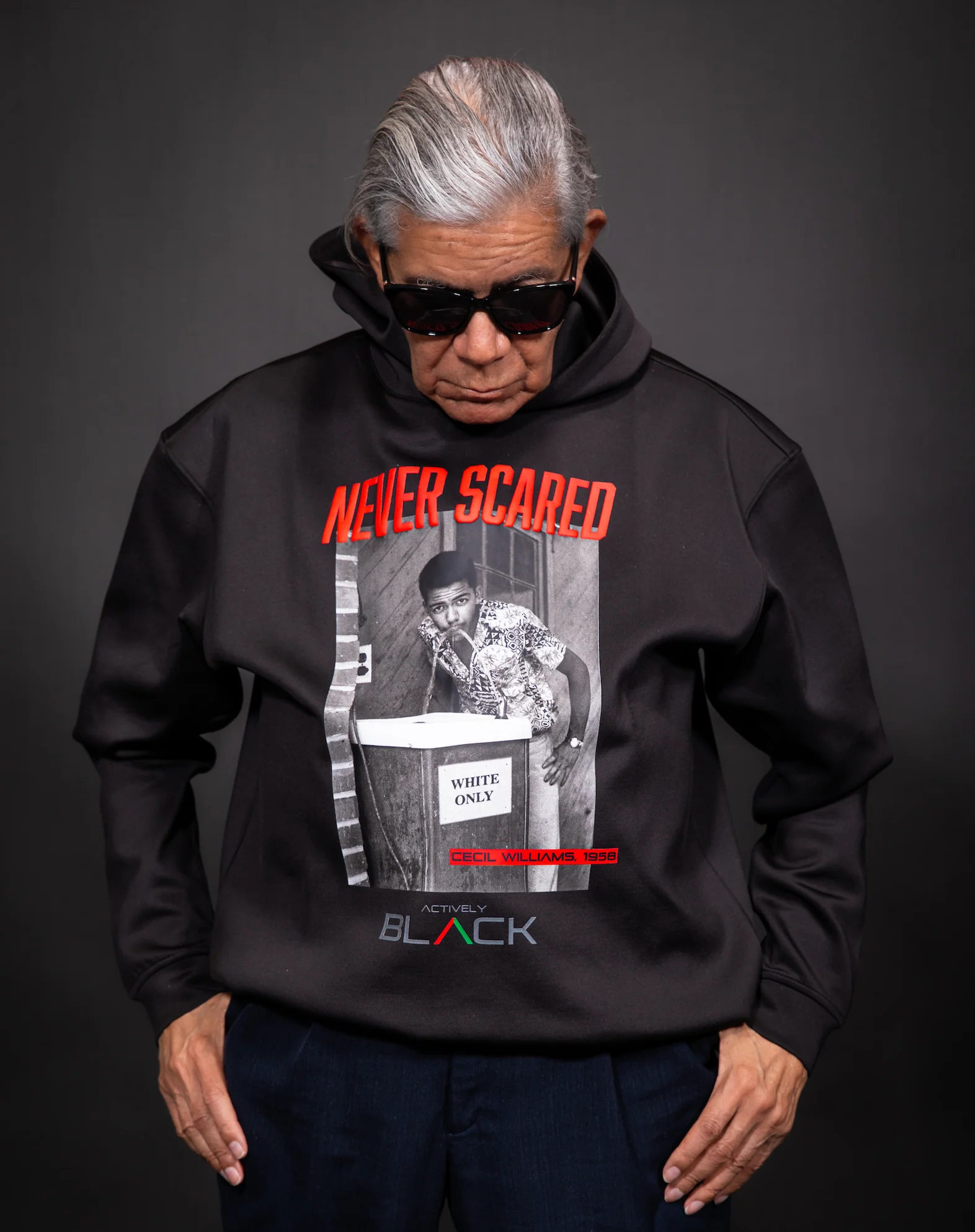 Cecil Williams x Actively Black NEVER SCARED Hoodie - Image 2