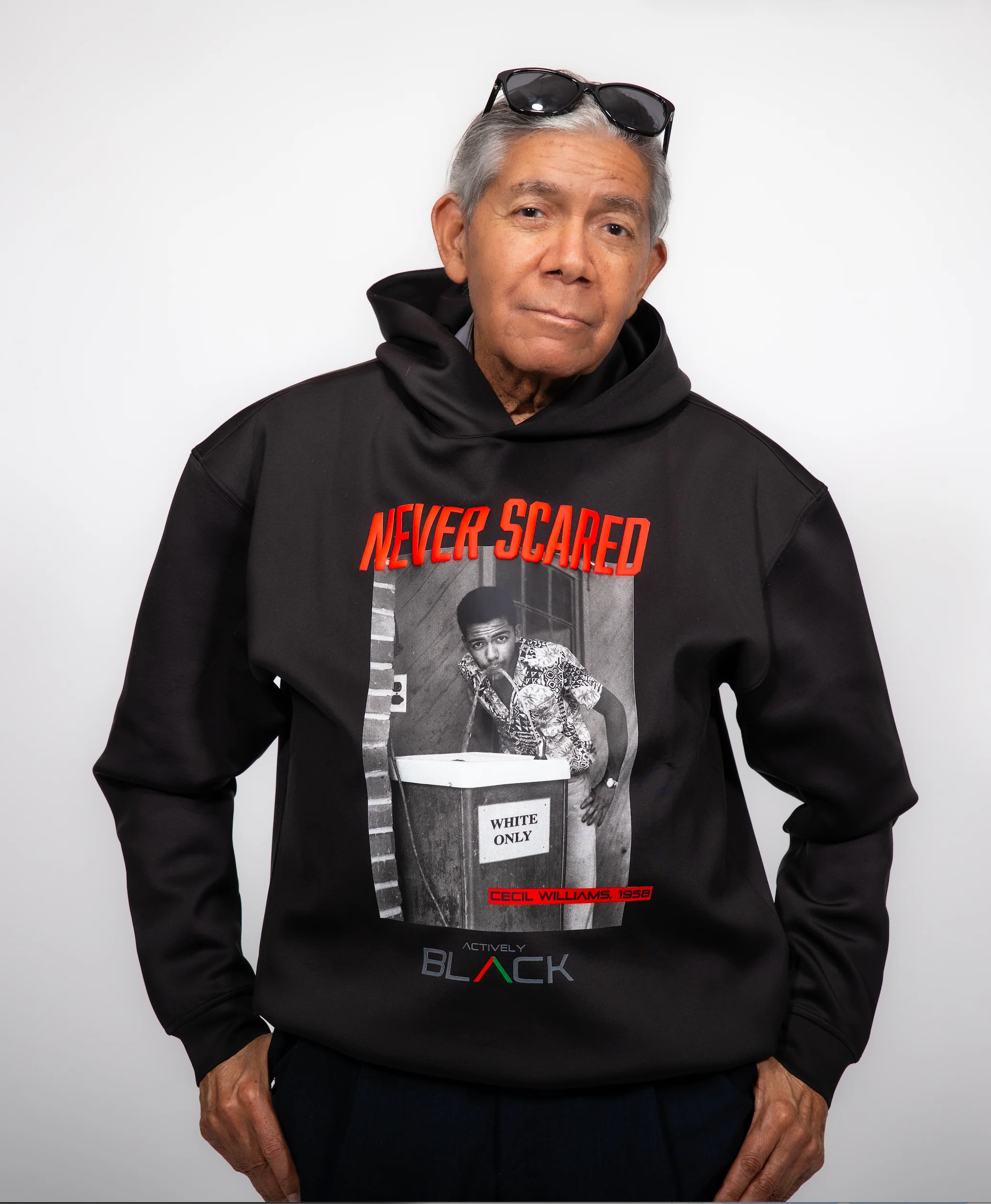 Cecil Williams x Actively Black NEVER SCARED Hoodie - Image 3