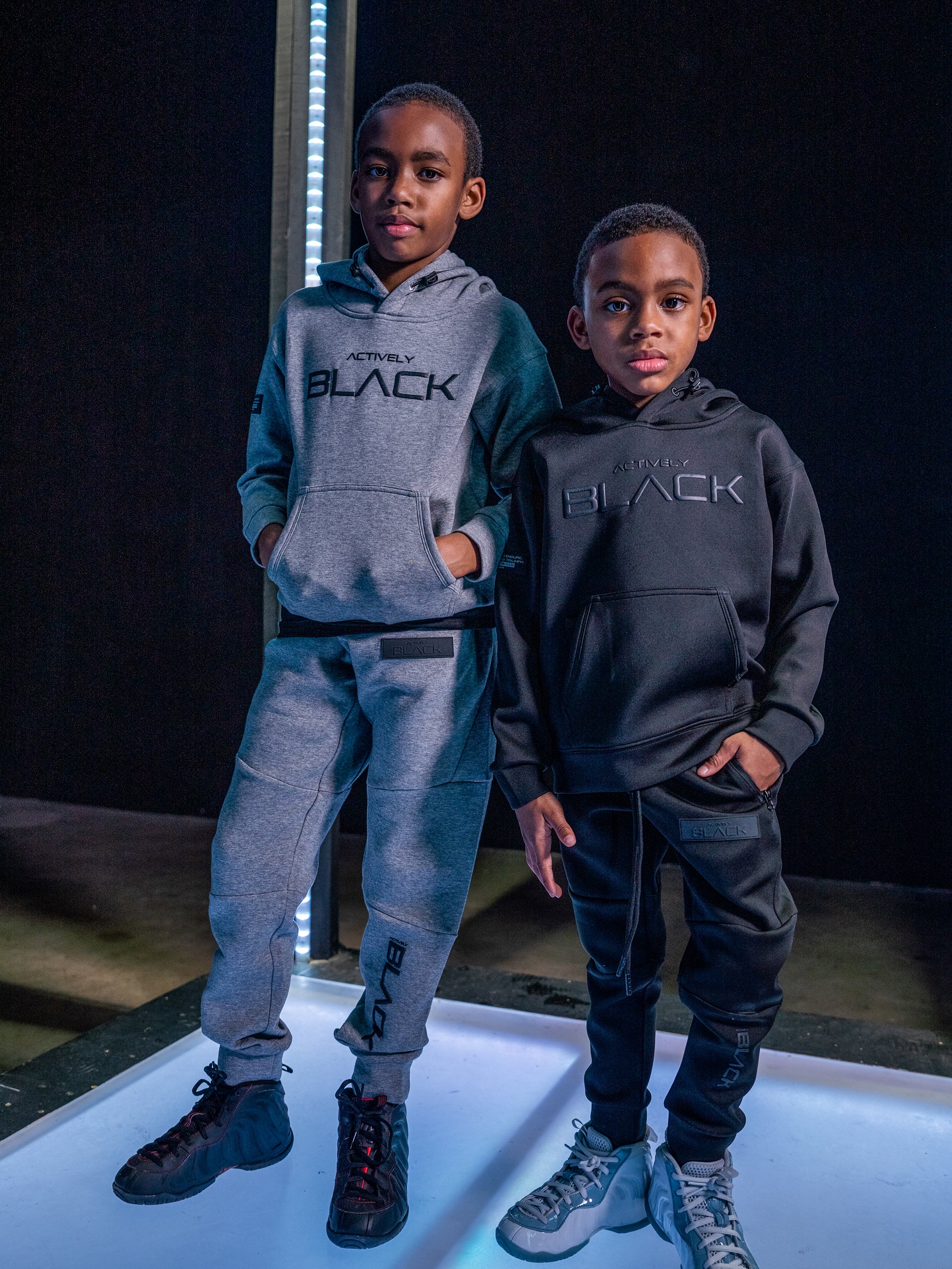 Kids Actively Black Performance Tech Joggers - Image 3