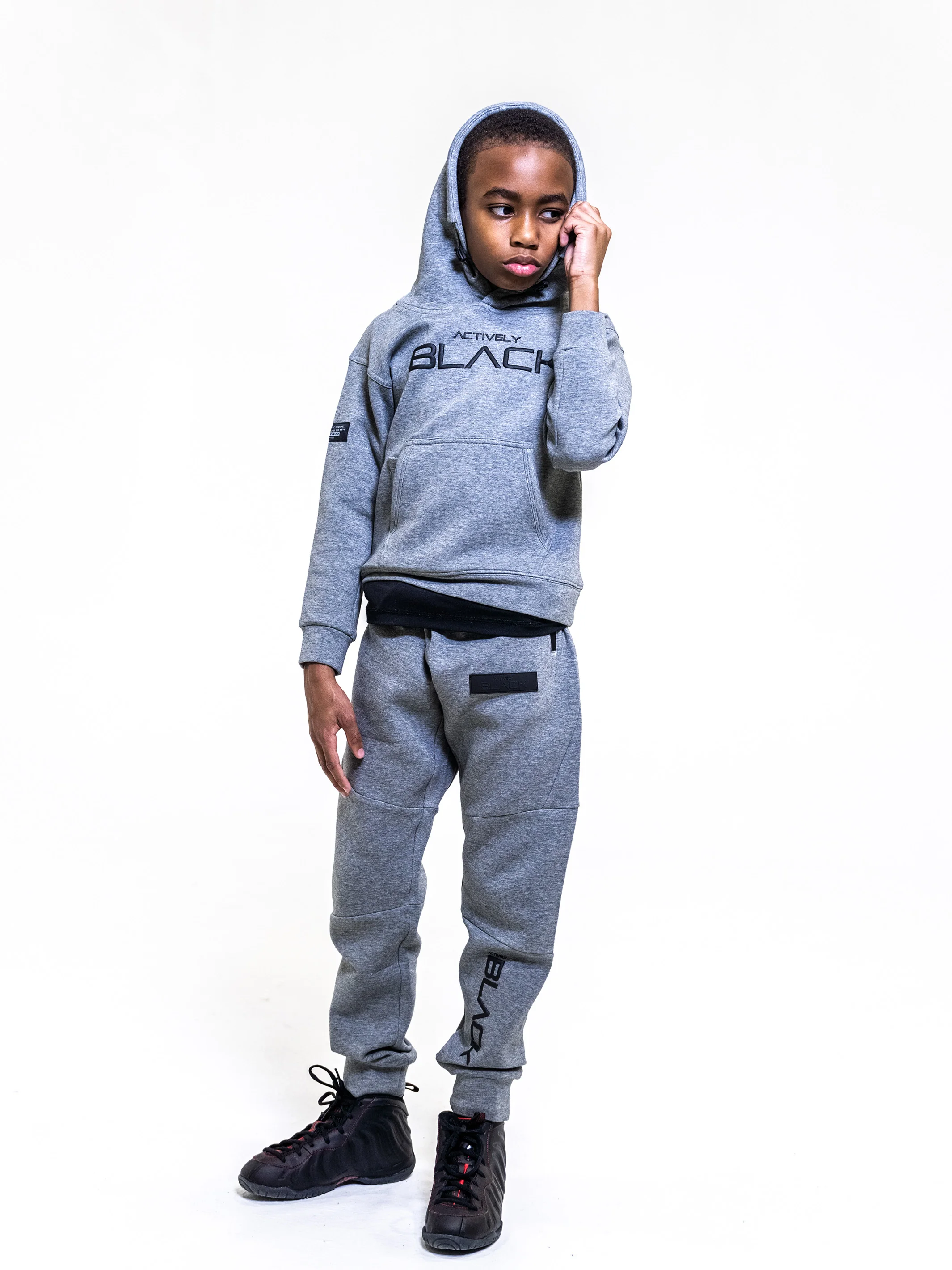 Kids Actively Black Performance Tech Joggers - Image 4