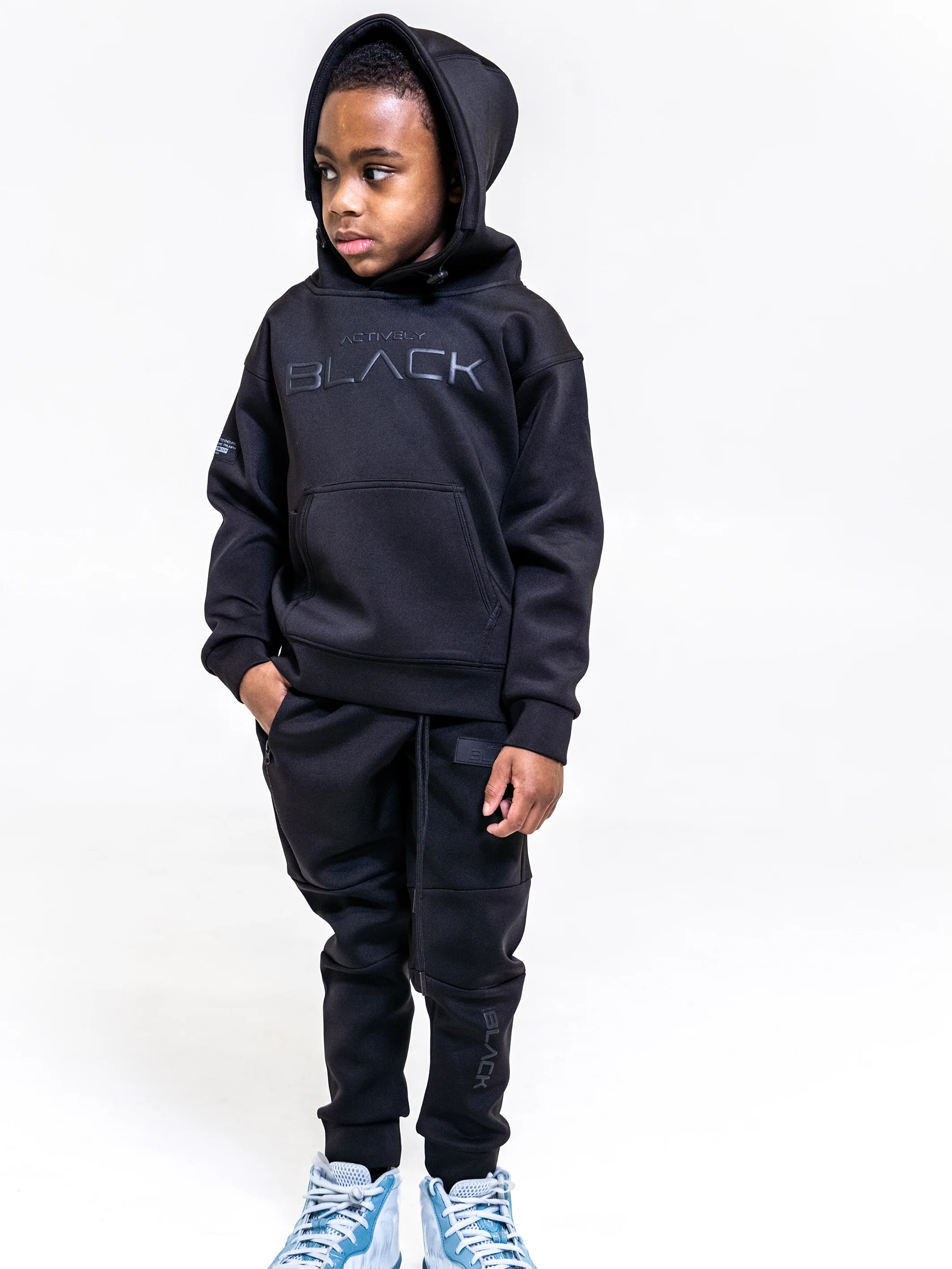 Kids Actively Black Performance Tech Joggers - Image 6