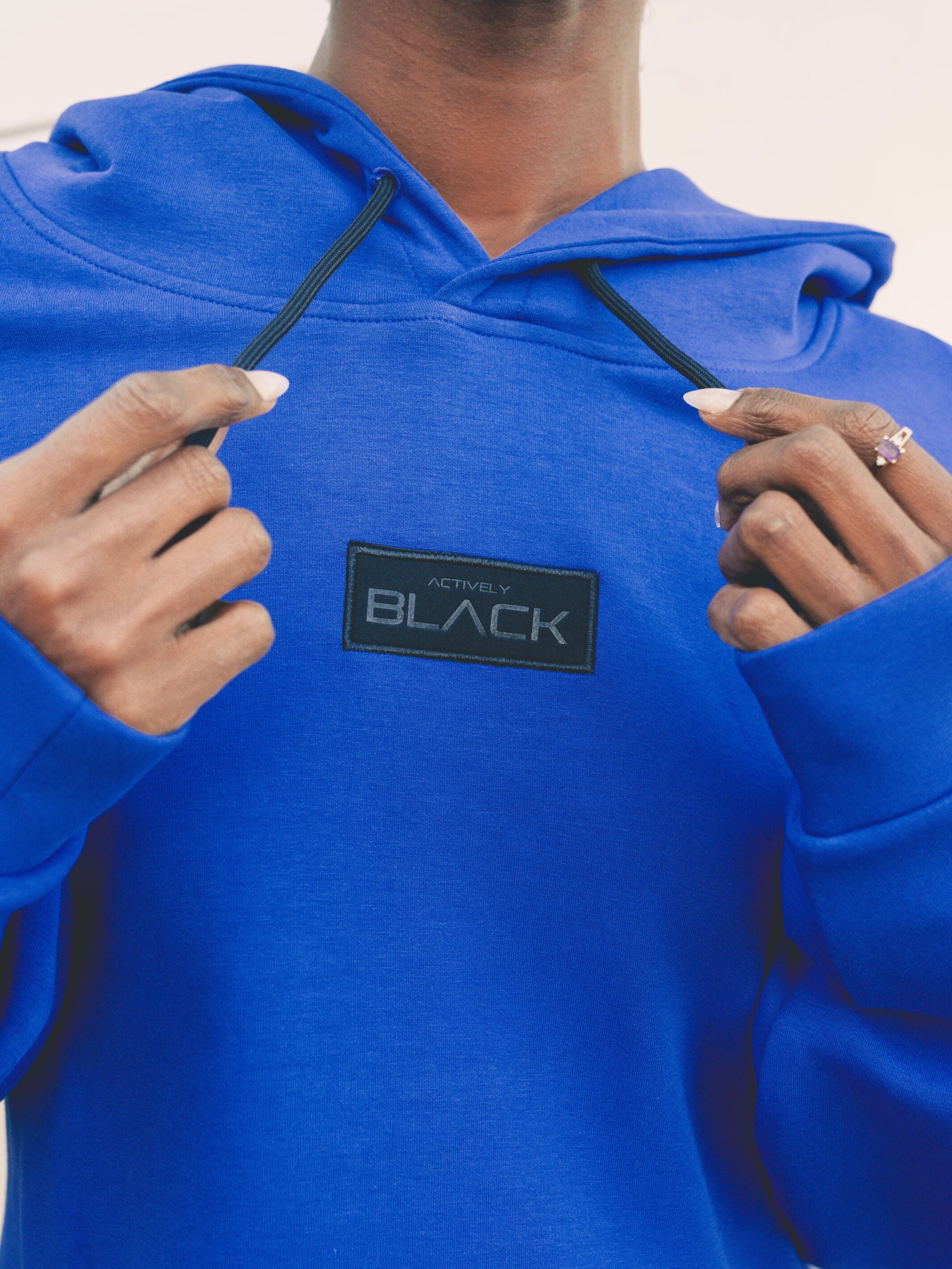 Women's Embossed Patch Crop Hoodie - Image 14