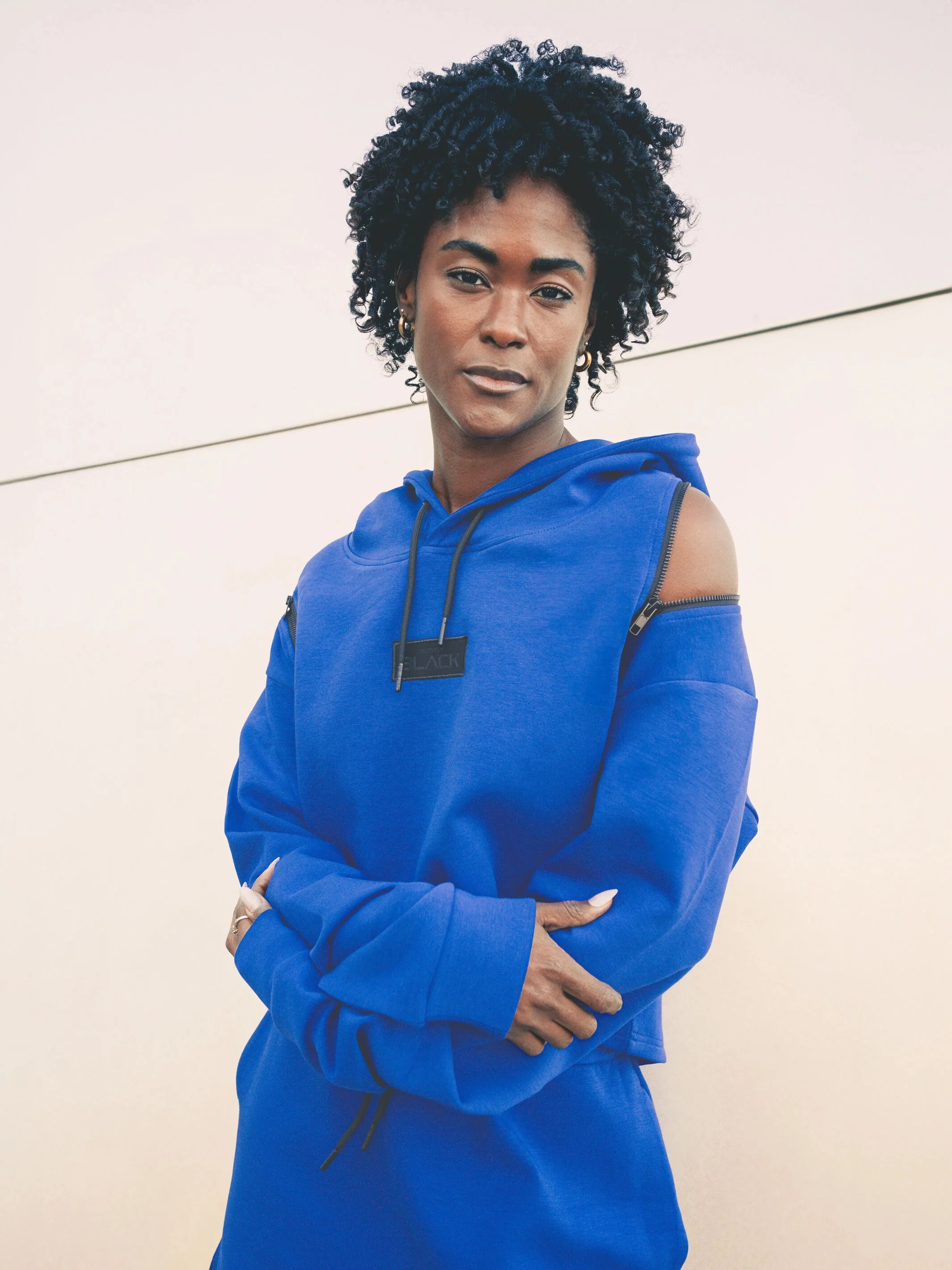 Women's Embossed Patch Crop Hoodie - Image 19
