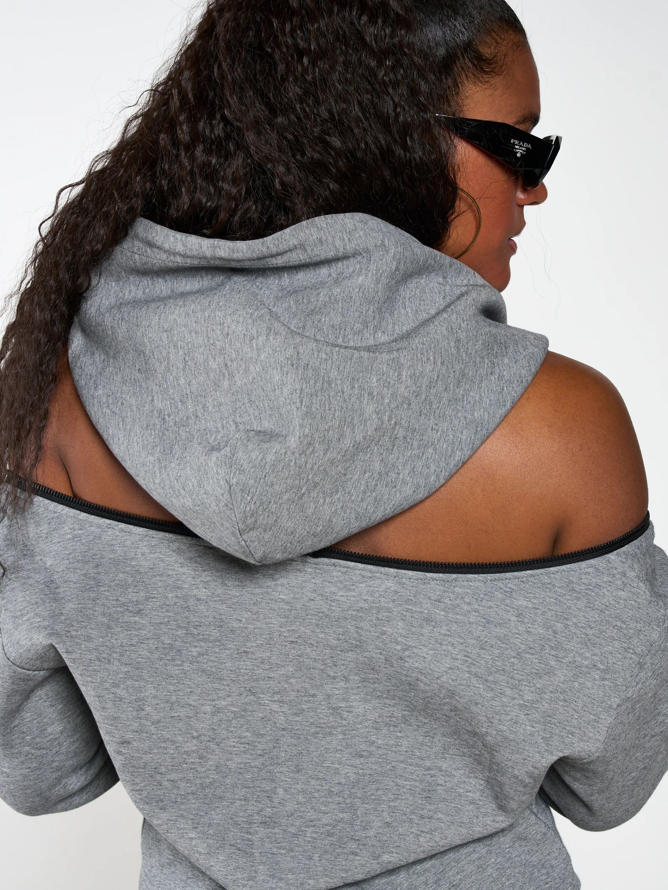 Women's Embossed Patch Crop Hoodie - Image 23
