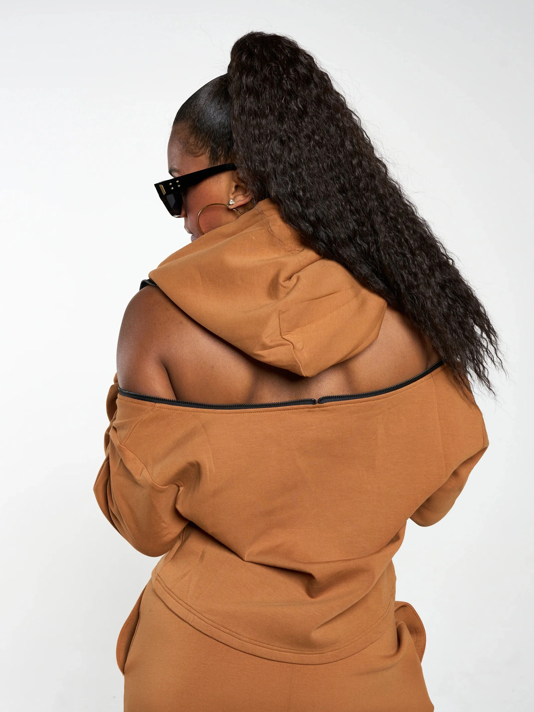 Women's Embossed Patch Crop Hoodie - Image 32