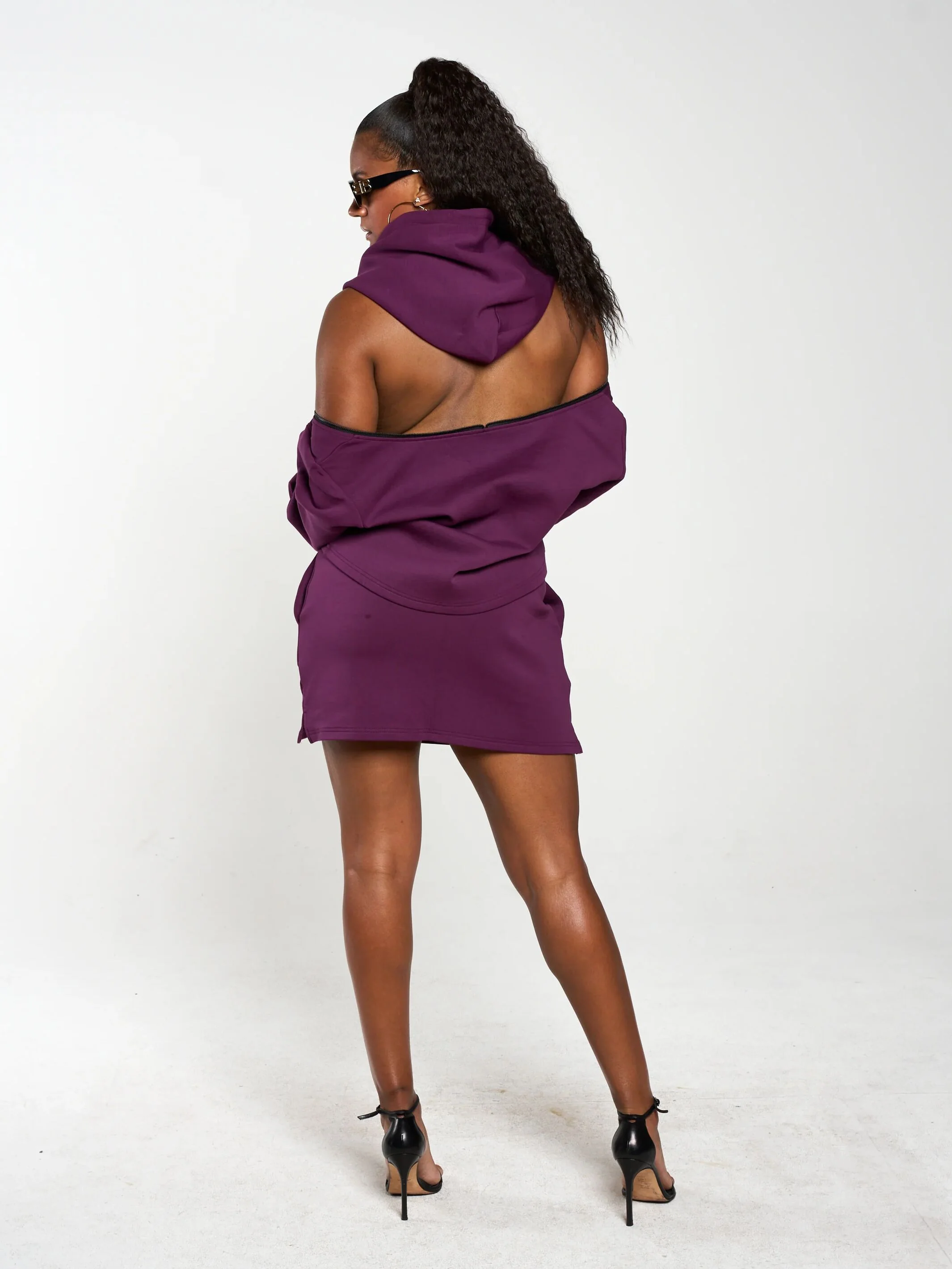 Women's Embossed Patch Crop Hoodie - Image 34