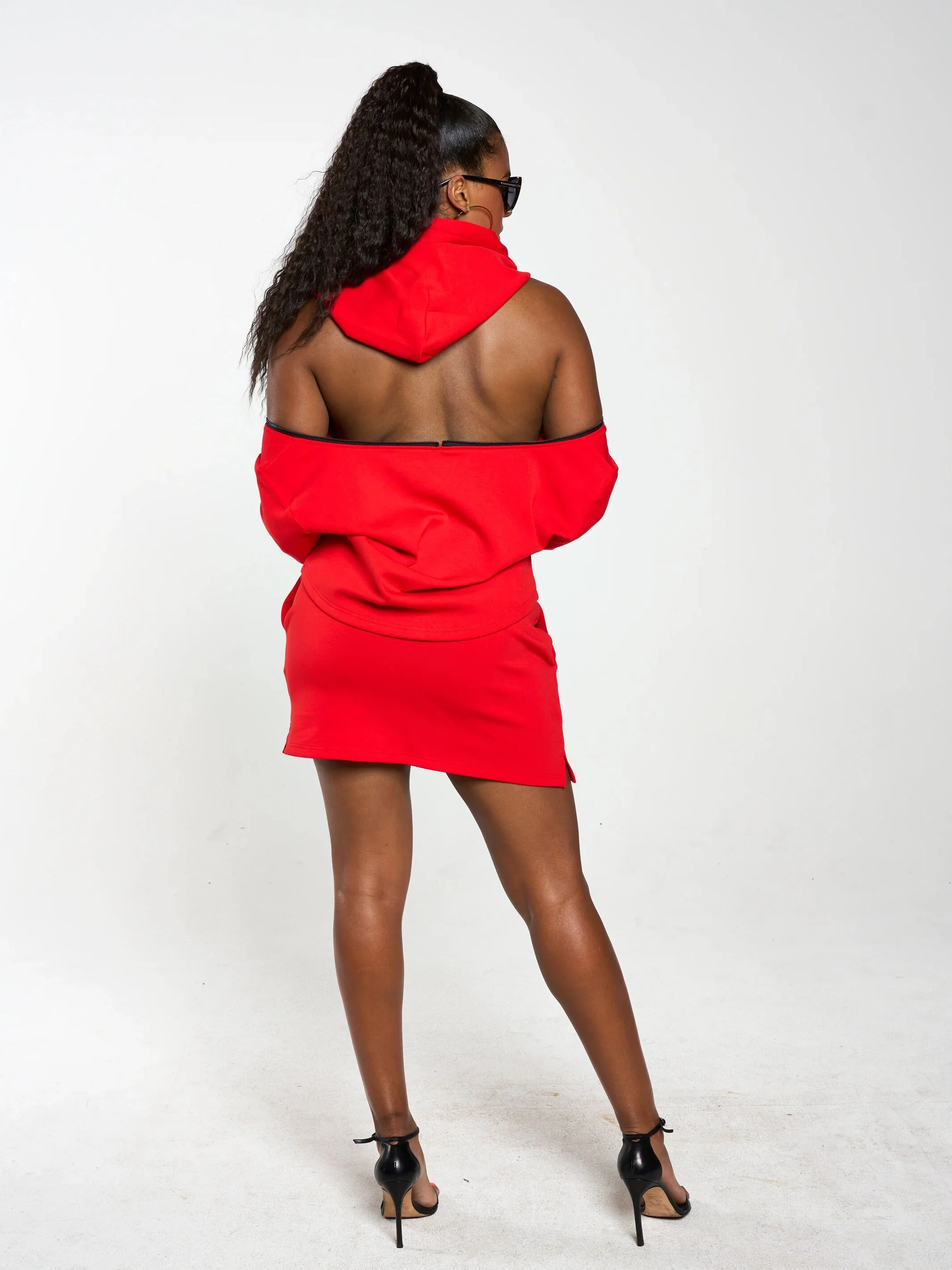 Women's Embossed Patch Crop Hoodie - Image 8